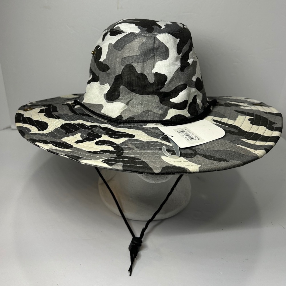 Men's Camouflage Bucket Hat‎ Outdoor Sun Protection Fishing Hiking Outdoors